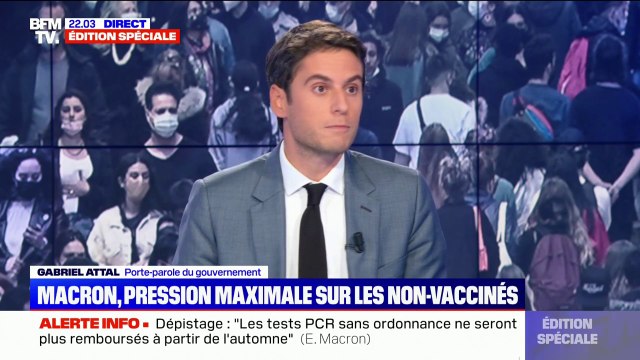 Le variant Delta est un bulldozer, le seul mur qui peut l'arrêter est le vaccin , alerte Gabriel Attal