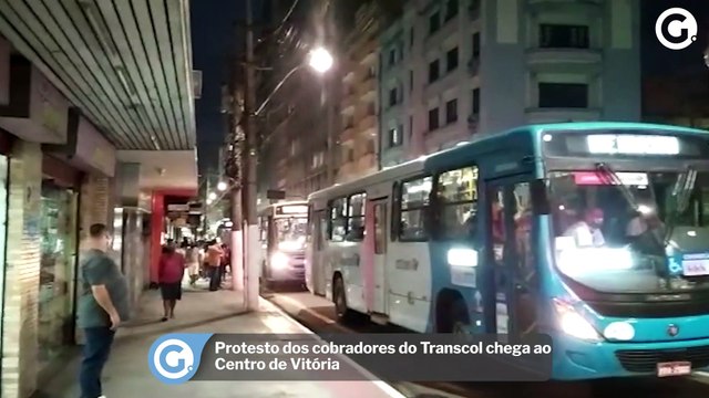 Protesto dos cobradores do Transcol chega ao Centro de Vitória