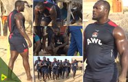 Modou Lô en pleine séance d'entraînement avec un état de forme physique extraordinaire