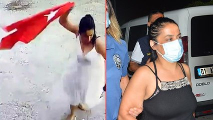 Türk bayrağını söküp çöp kovasına atan kadın: Çok neşeliydim o yüzden yaptım