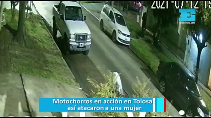 Motochorros en acción en Tolosa: así atacaron a una mujer. Ocurrió en 523 entre 9 y 10