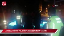 Alkollü sürücü polis ekiplerine zor anlar yaşattı