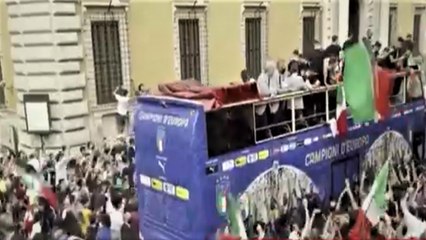Italy team grand welcome in Rome after winning Euro Cup
