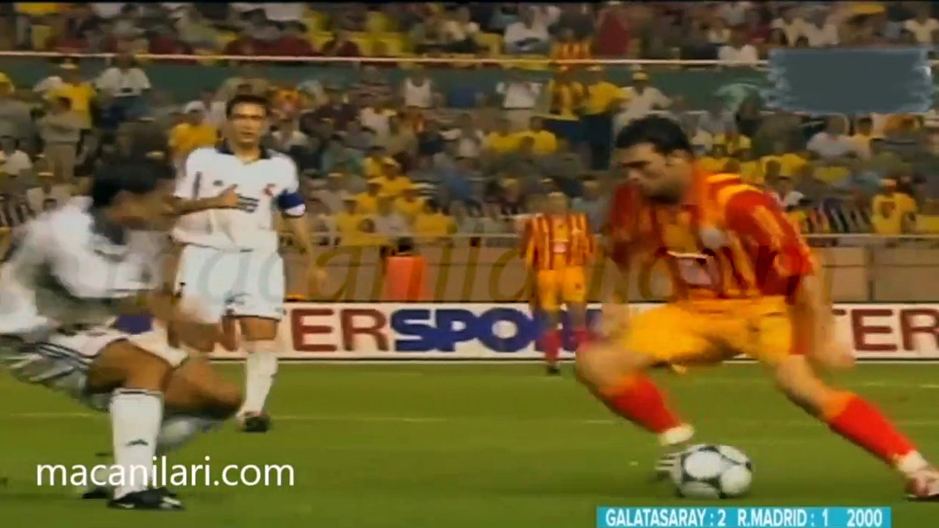 Galatasaray 2-1 Real Madrid (With Golden Goal) [HD] 25.08.2000 - 2000 UEFA  Super Cup Final Match