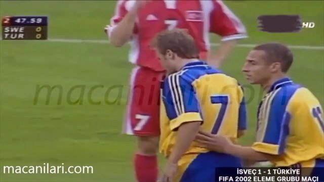 Sweden 1-1 Turkey 07.10.2000 - 2000 World Cup Qualifying Round 4th Group Matchday 2