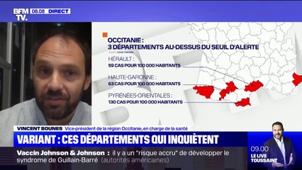 Variant Delta: le vice-président de la région Occitanie évoque "le début d'une 4e vague qui arrive très rapidement"