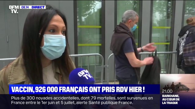 Cette habitante de Rueil-Malmaison a choisi de se présenter directement dans un centre de vaccination au lendemain de l'allocution de Macron