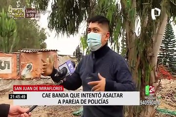 SJM: cae banda criminal que intentó asaltar a pareja de policías