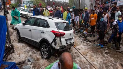 Dharamshala: Cars wash away, buildings damage in flash flood