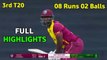 West Indies vs Australia 3rd T20 Full Match Highlights