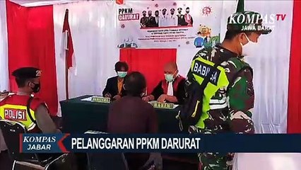 Puluhan Warga Sukabumi Jalani Sidang Tipiring PPKM Darurat