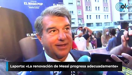 Laporta: «La renovación de Messi progresa adecuadamente»