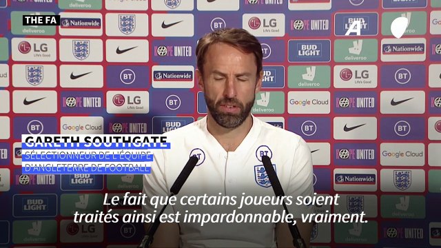 Insultes racistes visant des joueurs anglais: des propos impardonnables pour Southgate