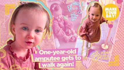 One-year-old amputee gets to walk again! | Make Your Day