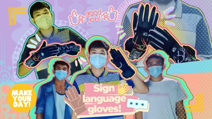 Gloves convert sign language into speech | Make Your Day