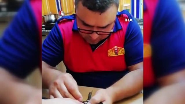 Çatıda ipe takılan ebabil kuşunu itfaiye ekipleri kurtardı