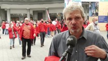 Action de la FGTB contre la loi sur la norme salariale (Thierry Bodson)