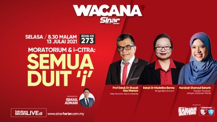 [LIVE] Moratorium & i-Citra : Semua duit 'i'