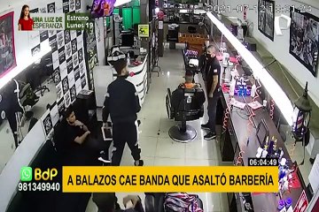 Persecución y balacera en Los Olivos: detienen a banda de extranjeros tras asaltar barbería