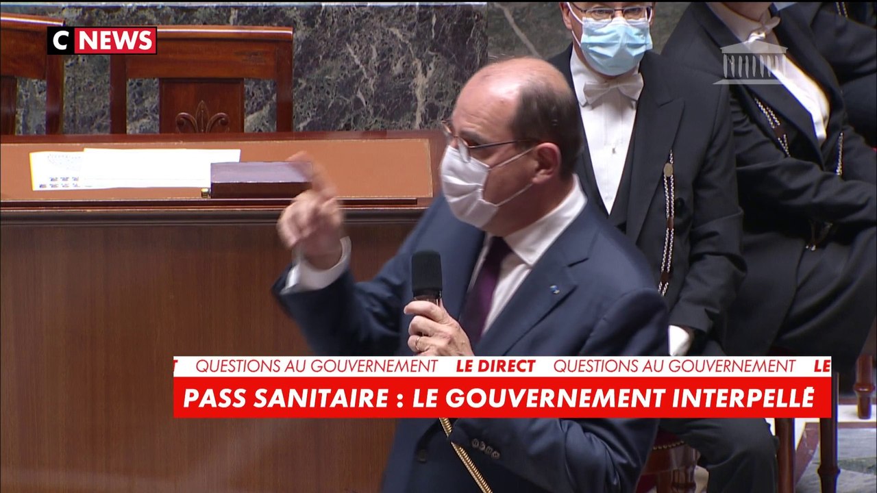 Extension du Pass sanitaire : «Les retours montrent plutôt une adhésion et un consensus (...) Il en va de même pour l'obligation des soignants vaccinés», déclare le Premier ministre Jean Castex à l'Assemblée