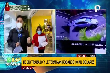 Surco: denuncian a empleada del hogar por presunto robo de 10 mil dólares