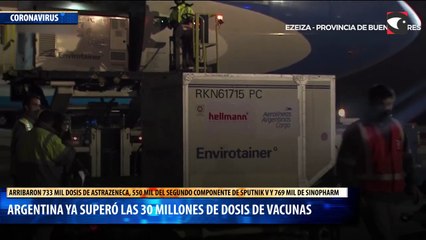 Download Video: Argentina ya superó las 30 millones de dosis de vacunas