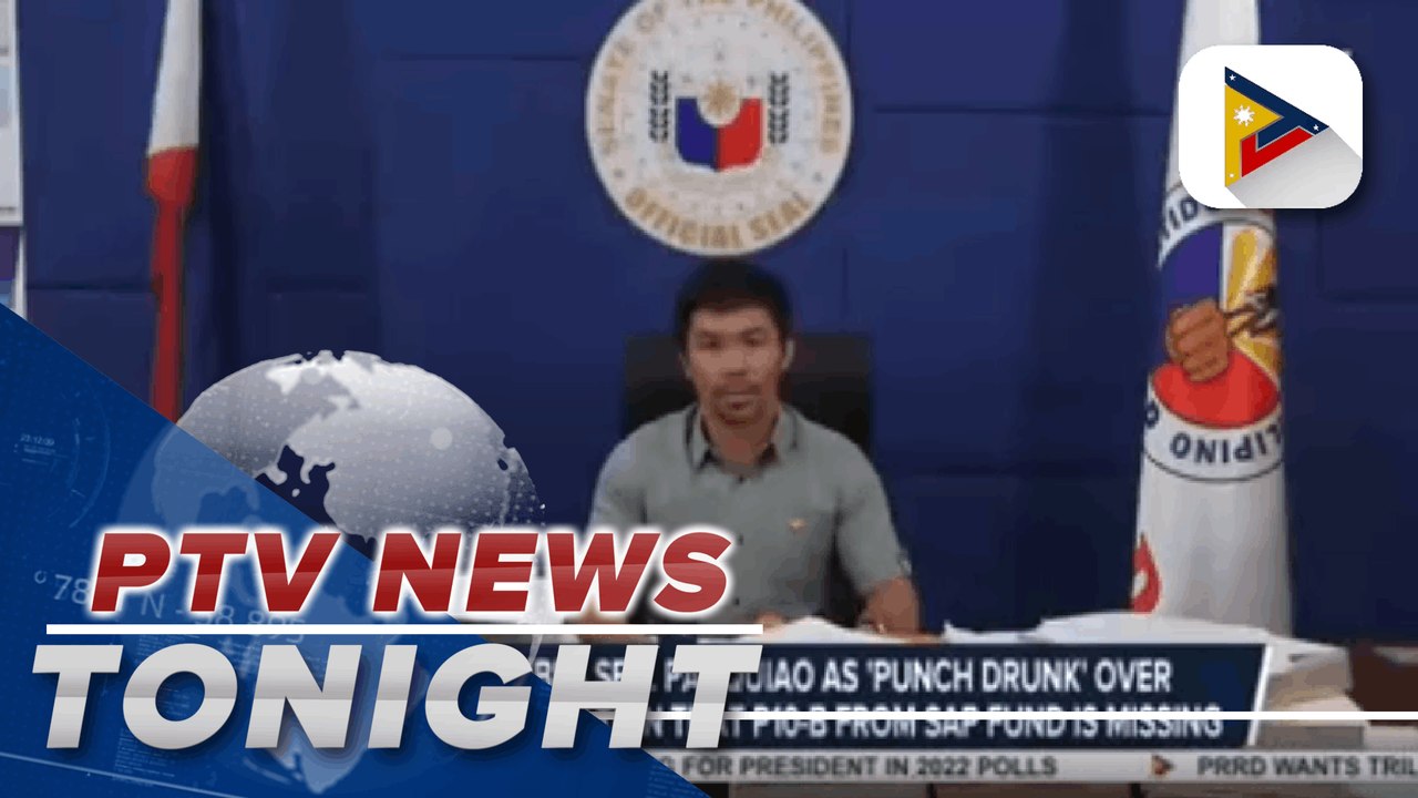 PRRD describes Sen. Pacquiao as "punch drunk" over lawmaker's allegation that P10-B from SAP fund is missing; DOTr inspects PNR Clark Phase 3 depot, station in Calamba, Laguna; Over P9.5-M ecstasy seized in Quezon City; Comelec eyes to ban practice of kis
