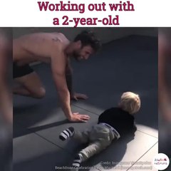 Working out with a 2-year-old