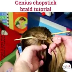 Genius chopstick braid tutorial