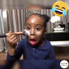 4-year-old parodies her make-up blogger mom