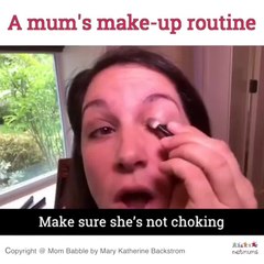 A mum's make-up routine