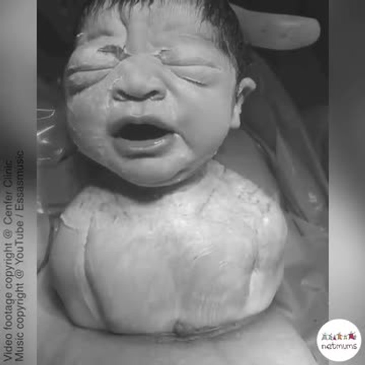 Baby delivers itself