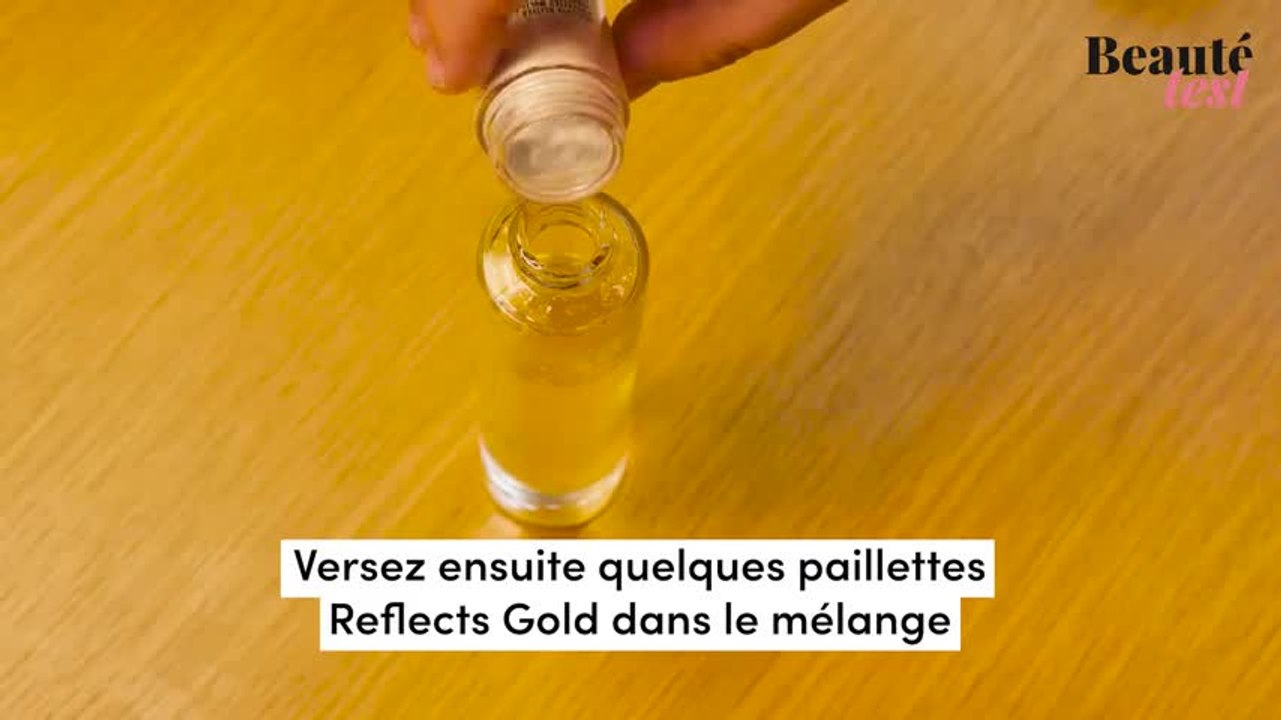 Créer sa propre huile de cheveux pailletée pour un Noël étincelant