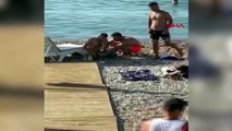Antalya'da sahilde korku dolu anlar! Kuma tabancayla böyle ateş etti