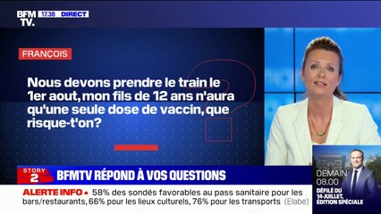 Que faire si nous prenons le train en août et que mon fils de 12 ans n'aura qu'une seule dose à cette date ? BFMTV répond à vos questions