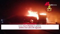 Lecco, bus in fiamme in galleria: autista-eroe salva 25 ragazzini