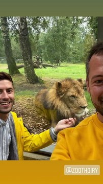 David Gallienne et son chéri Aurélien au Zoo de Thoiry. Juillet 2021