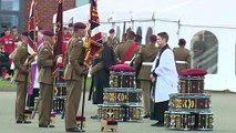 Charles presents parachute regiment with new colours