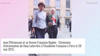 Jean d'Ormesson marié à Françoise : "Il n'en avait aucune envie", sa femme fait des révélations