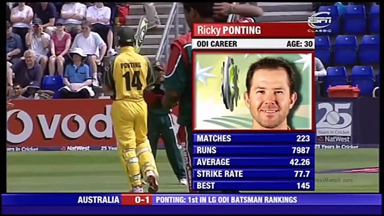 Australia vs Bangladesh, 2005 NatWest Series Match 2 at Cardiff June 18 2005