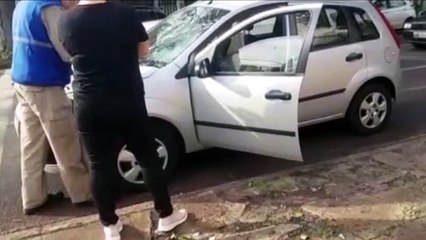 Ciclista fica ferido após se envolver em colisão com carro
