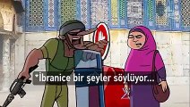 Filistinli kadın İsrail askerine karşı