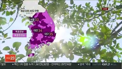 [날씨] 서울 이틀째 열대야…폭염 속 내륙 곳곳 소나기