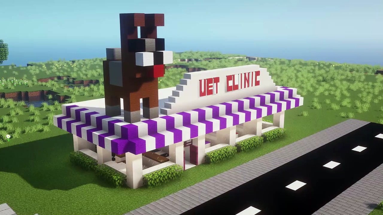 How to build a veterinary clinic in Minecraft - video ...