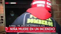 Una niña muere calcinada y otra queda con quemaduras tras incendio que consumió su vivienda