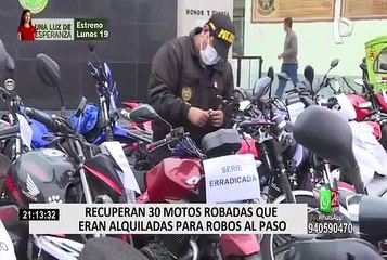 PNP recuperó 30 motos durante operativo en Cercado de Lima