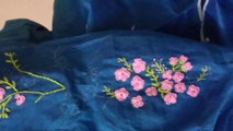 Simple Floral Border for Dress / Kurti Hand Embroidery made Embroidery|Work. double  Bullion Flower
