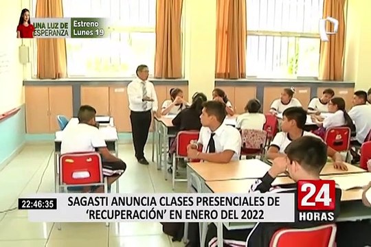 Francisco Sagasti: Reinicio de las clases presenciales podrían darse en enero del 2022