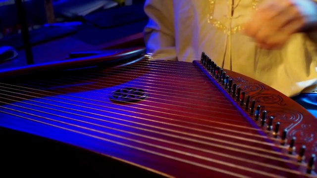 Slavic music instrument with ancient roots Gusli (russian harp, psaltery or zither)