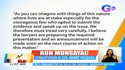 Sen. Pacquiao, naghahanda na sa kanilang susunod na hakbang kaugnay sa mga hawak nilang ebidensya ng katiwalian umano sa gobyerno | BT